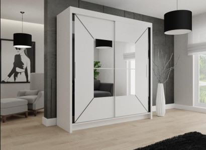 High gloss shelves Wardrobe Shelf Clothes cupboards 180cm Coat rack Wardrobe